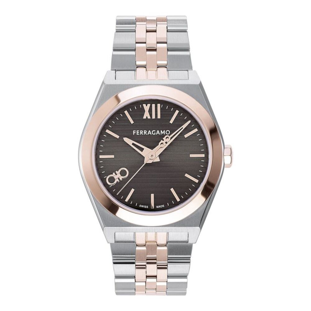 Ferragamo Vega New Bracelet Watch Two Tone Mens